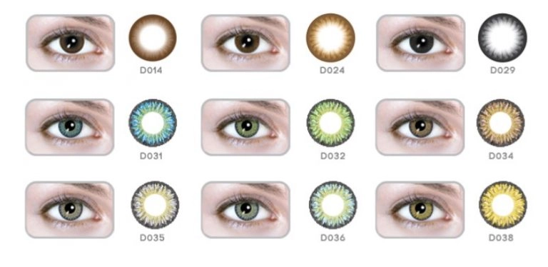 NEO COSMO 1day multi-color lens display and wearing effect